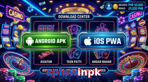 Main screen of Spinwinpk download page for PK players