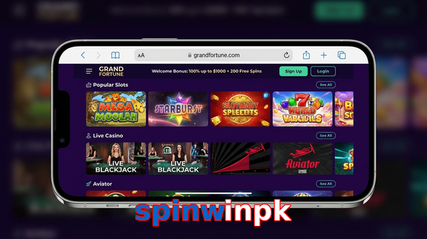 Main screen of Spinwinpk ios page for PK players