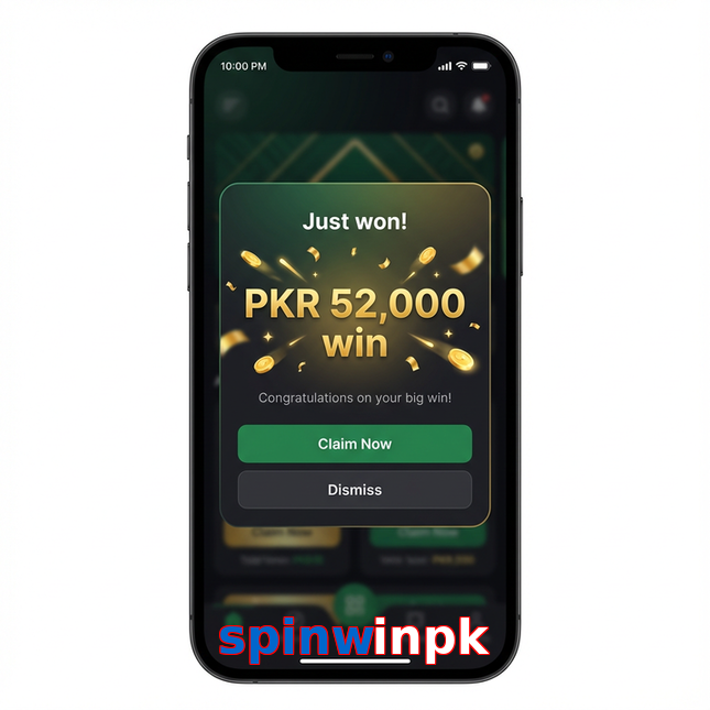 Main screen of Spinwinpk win page for PK players